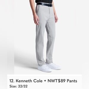 Kenneth Cole Men's Light Gray Chinos